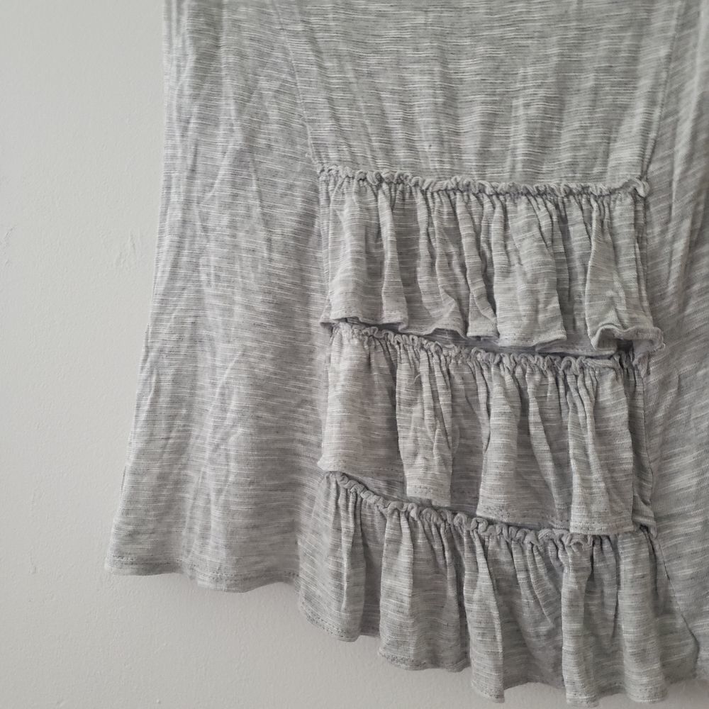 Bluheaven Ruffle Back Top Gray M - Picture 4 of 5
